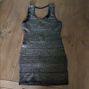 NWOT SPARKLY BLACK BODYCON DRESS SIZE SMALL